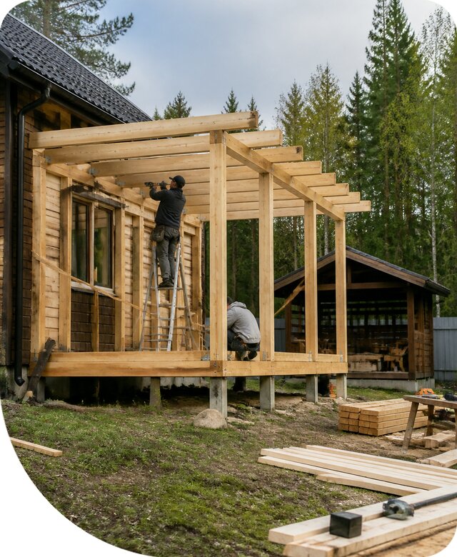 Строительство пристроек и построек на участке в Новом Уренгое